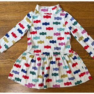 Hanna Andersson Girls' Candies Print Turtleneck Dress Size 3
